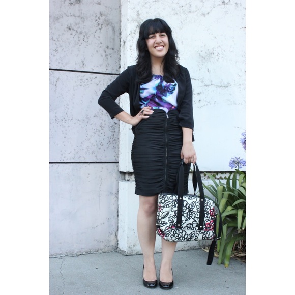 Zac Posen for Target Ruched Black Skirt - Medium - Picture 5 of 6